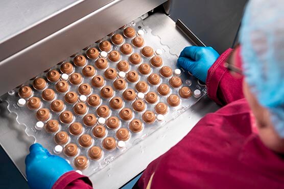 chocolate factory production line photography