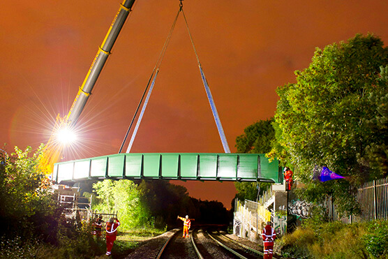 sheffield rail night construction photography