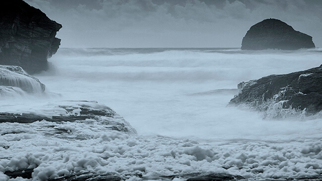 trebarwith stand cornwall photo