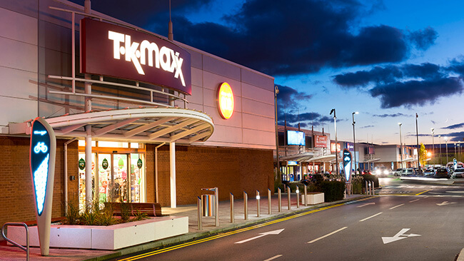 wheatley retail park dusk exterior doncaster yorkshire