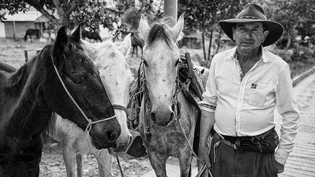 caballero de villa de leyva colombia foto