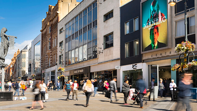 leeds briggate shopping area photo