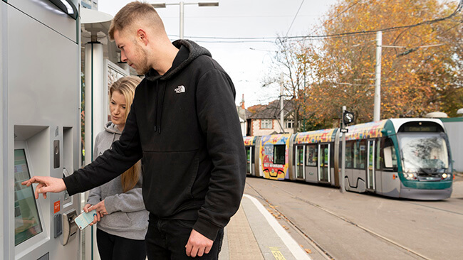 cs matrixx nottingham tram ticket machine nstallation pr photograph